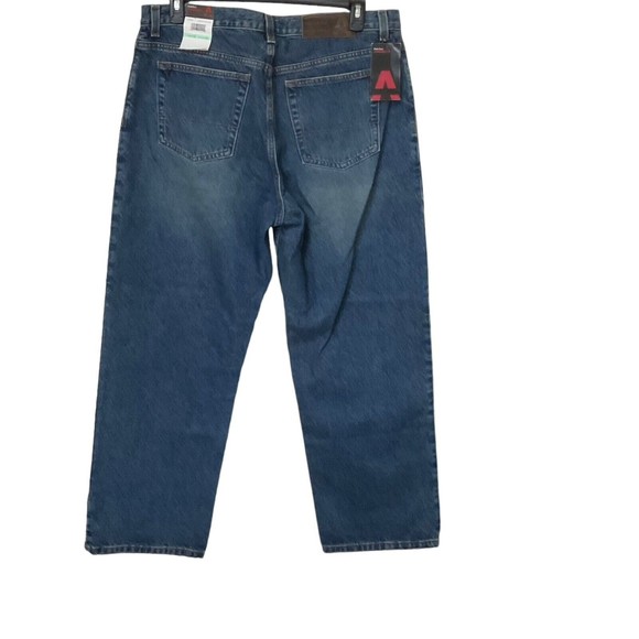 PERRY ELLIS AMERICA Mens VTG Blue Jeans 420 Stonewash Loose Straight Leg 34 X 30 - Picture 2 of 10